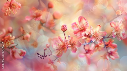 Nature s Splendor Delicate Colorful Floral Background Evokes Tranquility and Appreciation for Floral Artistry 