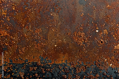 Close-up of Rusted Metal Surface Texture