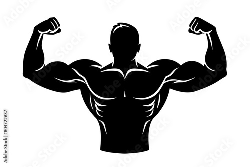 man arms line art silhouette illustration