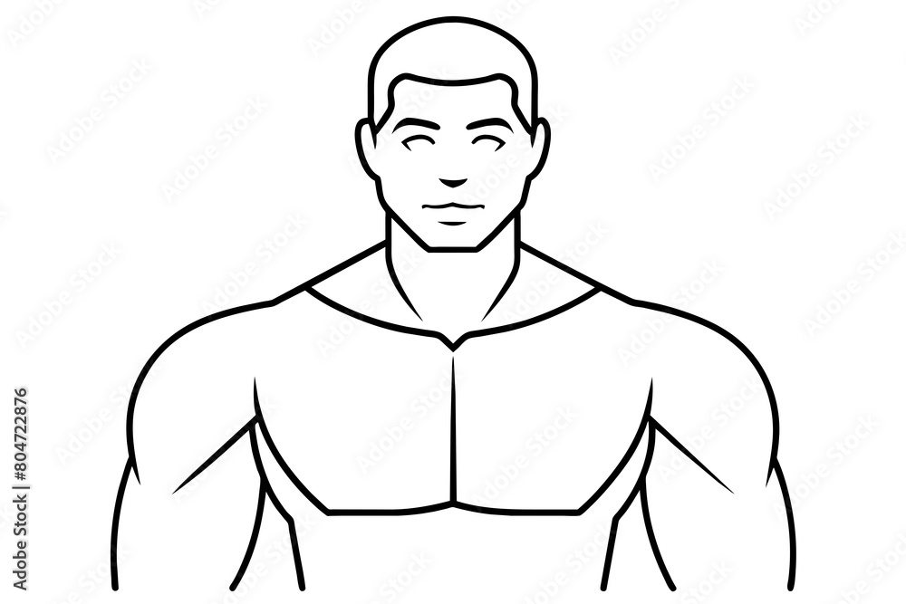 man shoulders line art silhouette illustration man shoulders line art silhouette illustration