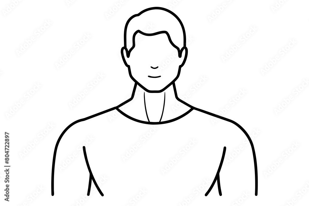 man shoulders line art silhouette illustration man shoulders line art silhouette illustration
