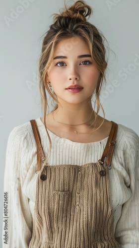 Woman in Sweater Holding Book