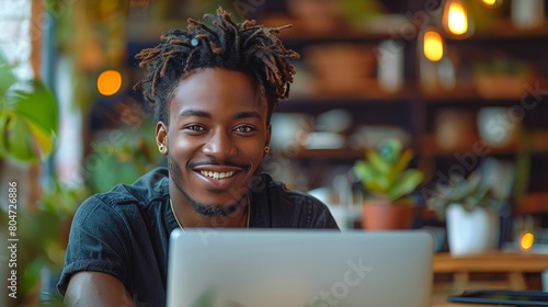Man With Glasses Sitting in Front of Laptop