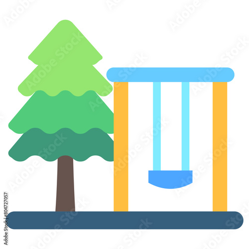 Playground multi color icon, related to kindergarten theme, use for UI or UX kit, web and app development.