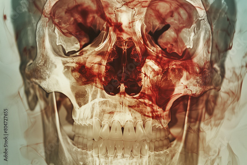 Skull With Bloodstained Face photo