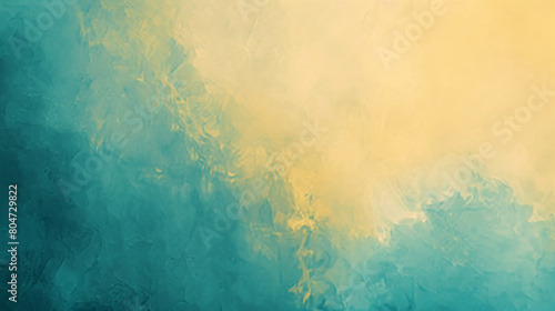 soft pastel gradient of teal and gilded yellow, ideal for an elegant abstract background photo