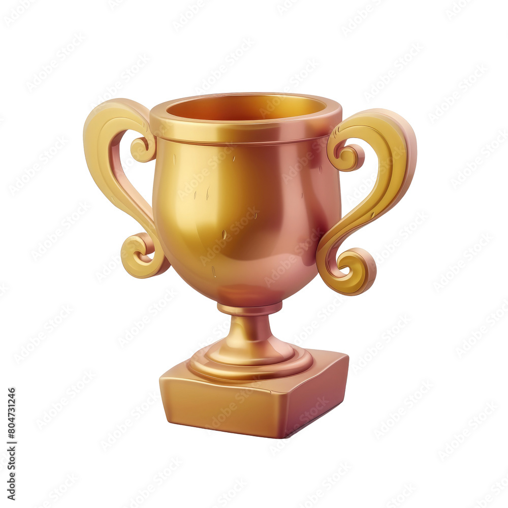 Winner's gold cup icon 3D render isolated on white, transparent background PNG, trophy Winner's gold cup icon 3D render isolated on white, transparent background PNG, trophy