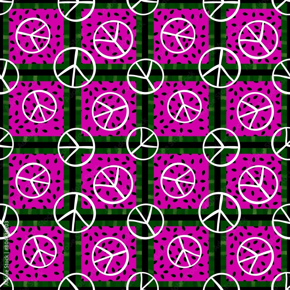 Cartoon fruit seamless watermelon pattern for wrapping paper and fabrics and linens and kids clothes print Cartoon fruit seamless watermelon pattern for wrapping paper and fabrics and linens and kids clothes print