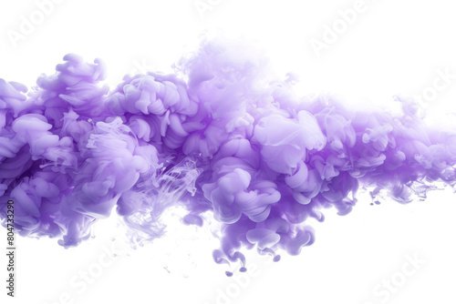 Vivid purple smoke cloud explosion on transparent background. © Kent Kreative Kit 