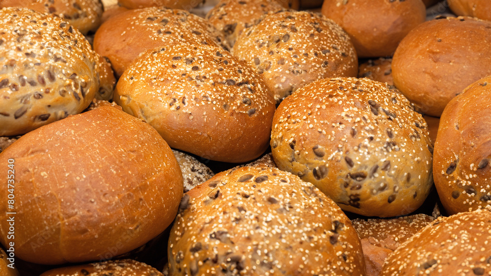 freshly baked artisanal bread loaves. Generative Ai