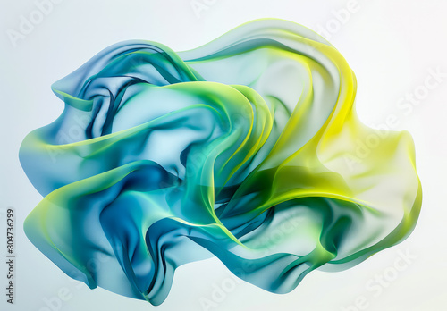 3D abstract background of colored silk or satin. 
