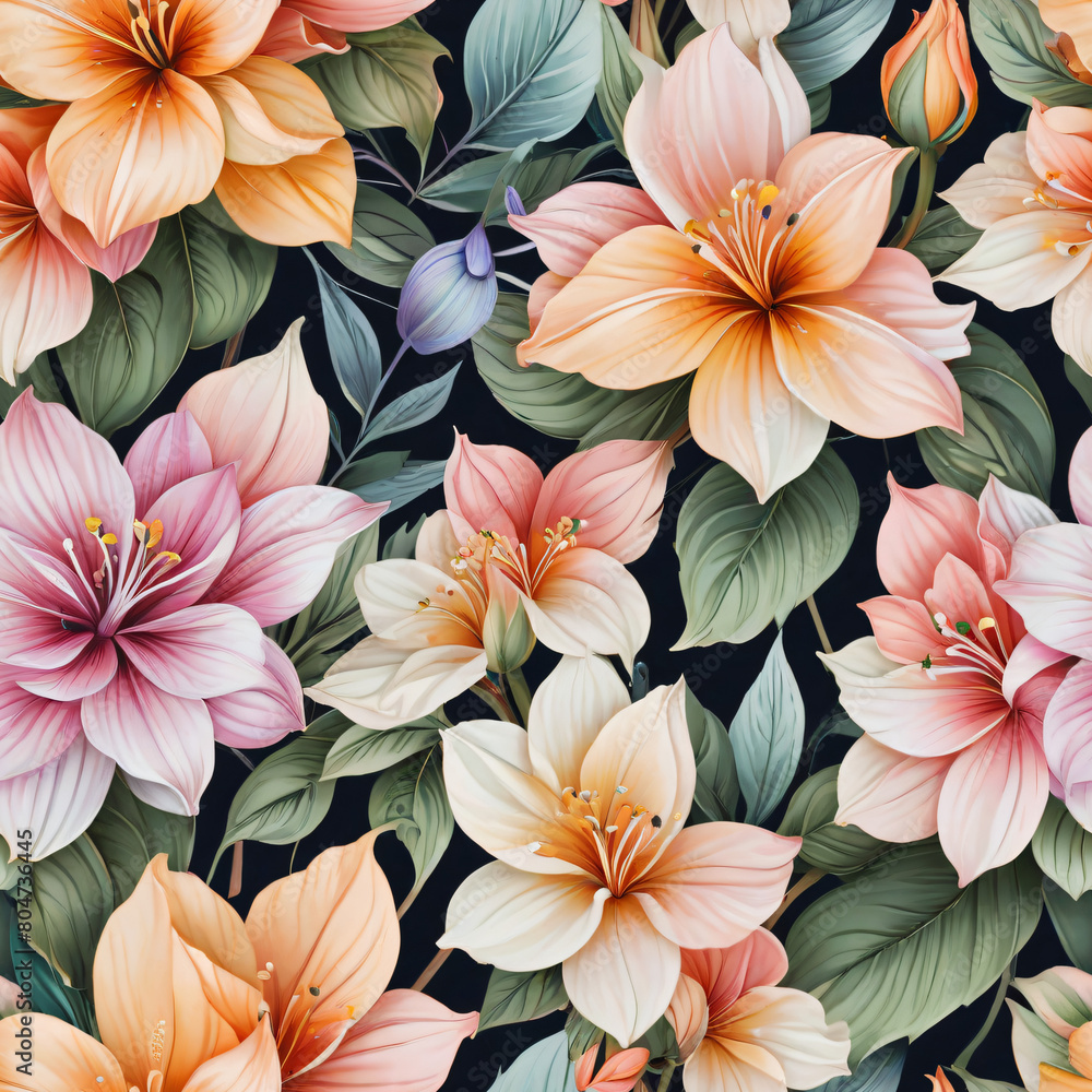 seamless pattern with flowers seamless pattern with flowers