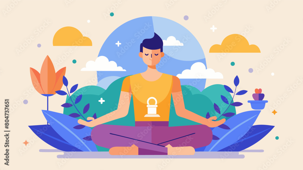 Unleash your inner peace and unlock your full potential in our Yoga and Meditation Fusion session.. Vector illustration