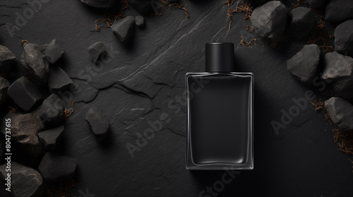 black perfume bottle for advertising