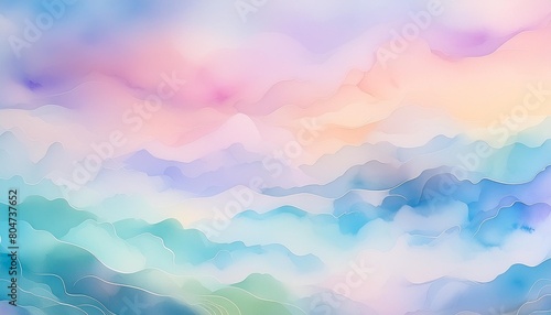 soft abstract watercolor background pastel shades of color backdrop for design © Tamia