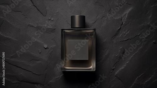 perfume bottle isolated on black background