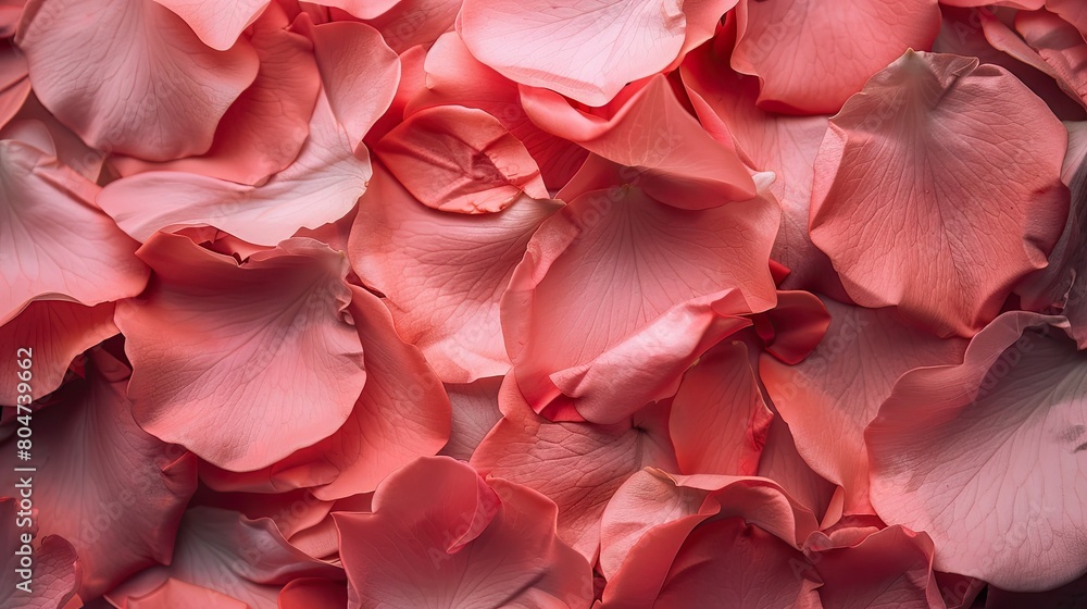 A stunning close up shot of delicate pink rose petals