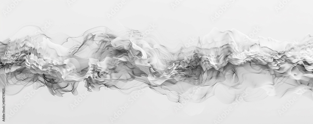 Billows of soft gray smoke against a stark white background, simulating a cloudy day, Billows of soft gray smoke against a stark white background, simulating a cloudy day,