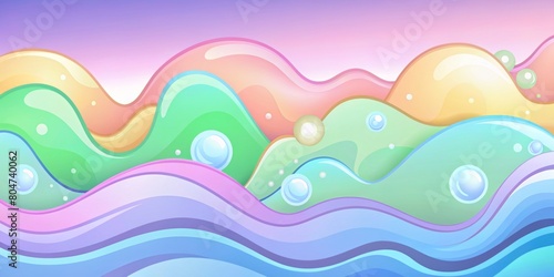 Dreamy colorful waves suitable for creative visuals in digital art  promotional materials  and unique web elements.