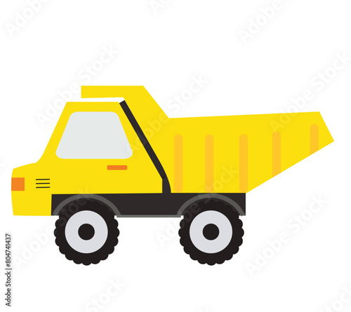 yellow trolly isolated on white