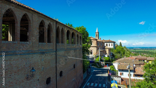 Pecetto di Valenza is an Italian municipality in the province of Alessandria in Piedmont, Italy. Image from the drone photo