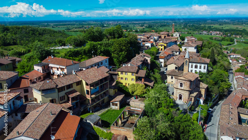 Wallpaper Mural Pecetto di Valenza is an Italian municipality in the province of Alessandria in Piedmont, Italy. Image from the drone Torontodigital.ca