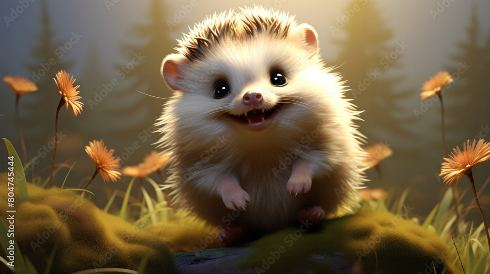 Cute smiling hedgehog Cute smiling hedgehog