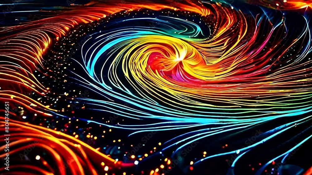Fractal Flare: Vibrant Digital Art with Psychedelic Energy Fractal Flare: Vibrant Digital Art with Psychedelic Energy
