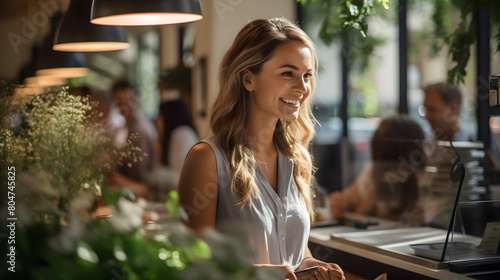 Wallpaper Mural woman working on laptop Torontodigital.ca