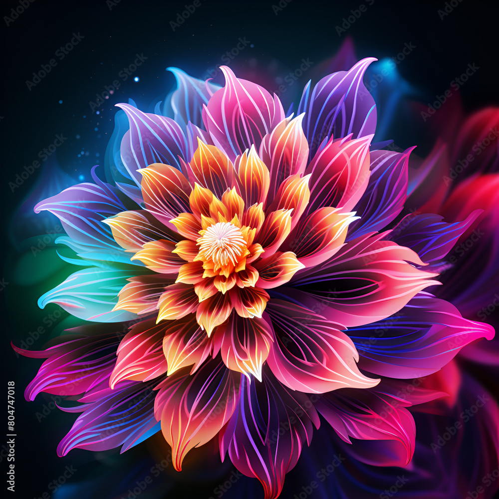 Abstract colorful flower Abstract colorful flower