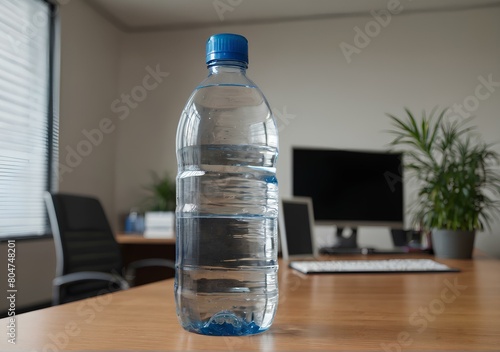 A bottle of water on the desk in the office © Intelegent Illust