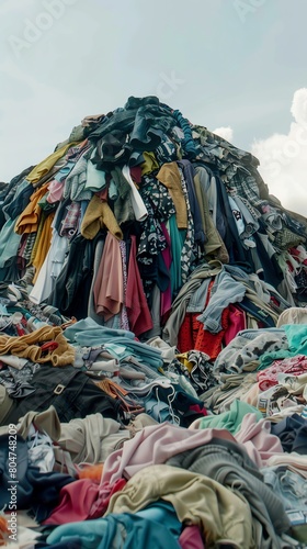 Create an animated gif of clothes being recycled and transformed into new garments  emphasizing the importance of textile recycling in reducing fashion waste