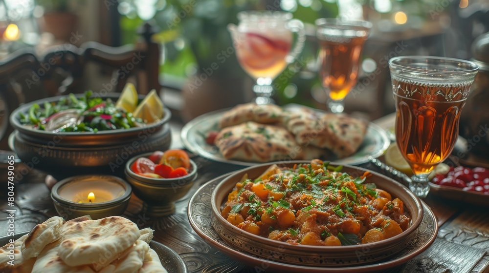 Suhoor or Iftar meal from the Middle East