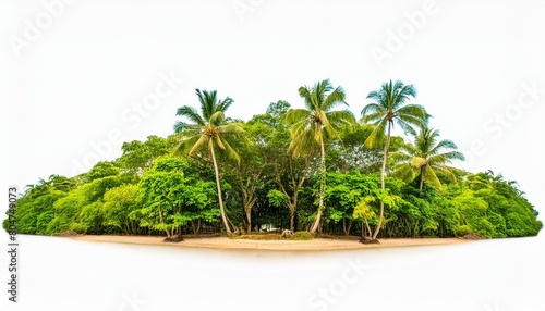 tropical island with trees travel summer holiday vacation idea concept isolated on white background image ai generate