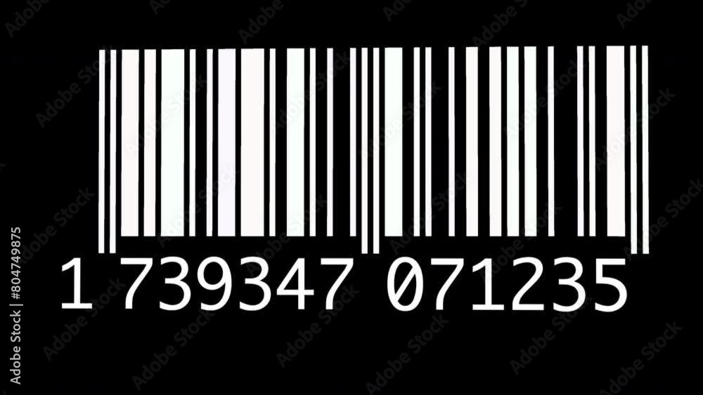 Tracking Bar Code Identification Sticker Label Barcodes Number Motion Graphic Tracking Bar Code Identification Sticker Label Barcodes Number Motion Graphic