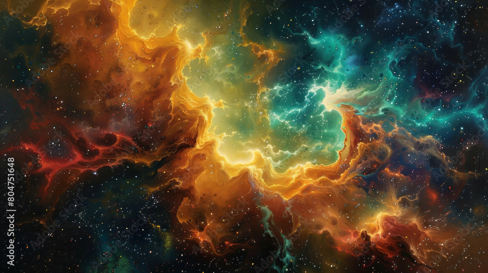 Stellar Strokes A Canvas of Cosmic Brilliance