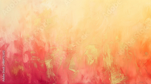 soft pastel gradient of rose red and gilded yellow, ideal for an elegant abstract background photo