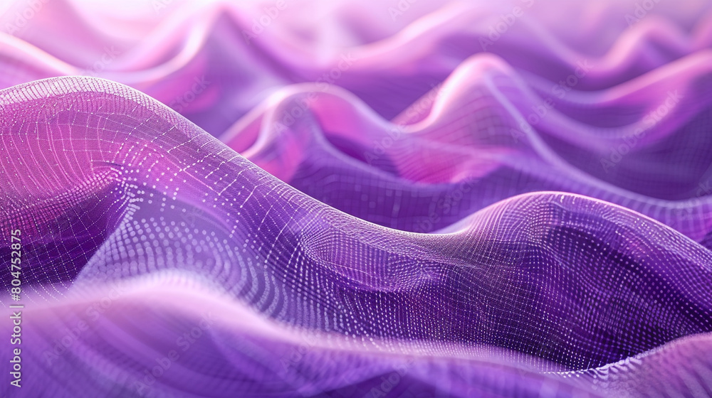 Soft purple digital fabric woven into a complex network, symbolizing interconnected technology and communication. Soft purple digital fabric woven into a complex network, symbolizing interconnected technology and communication.