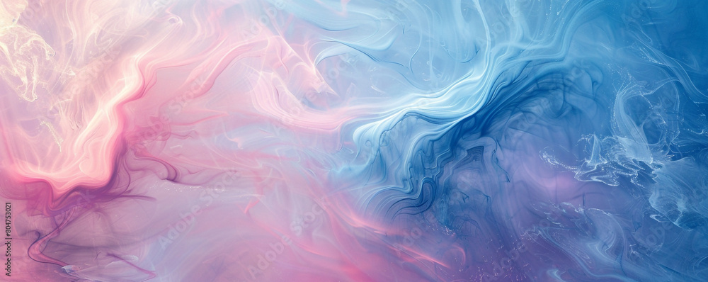 soft swirling patterns of azure and soft pink, ideal for an elegant abstract background
