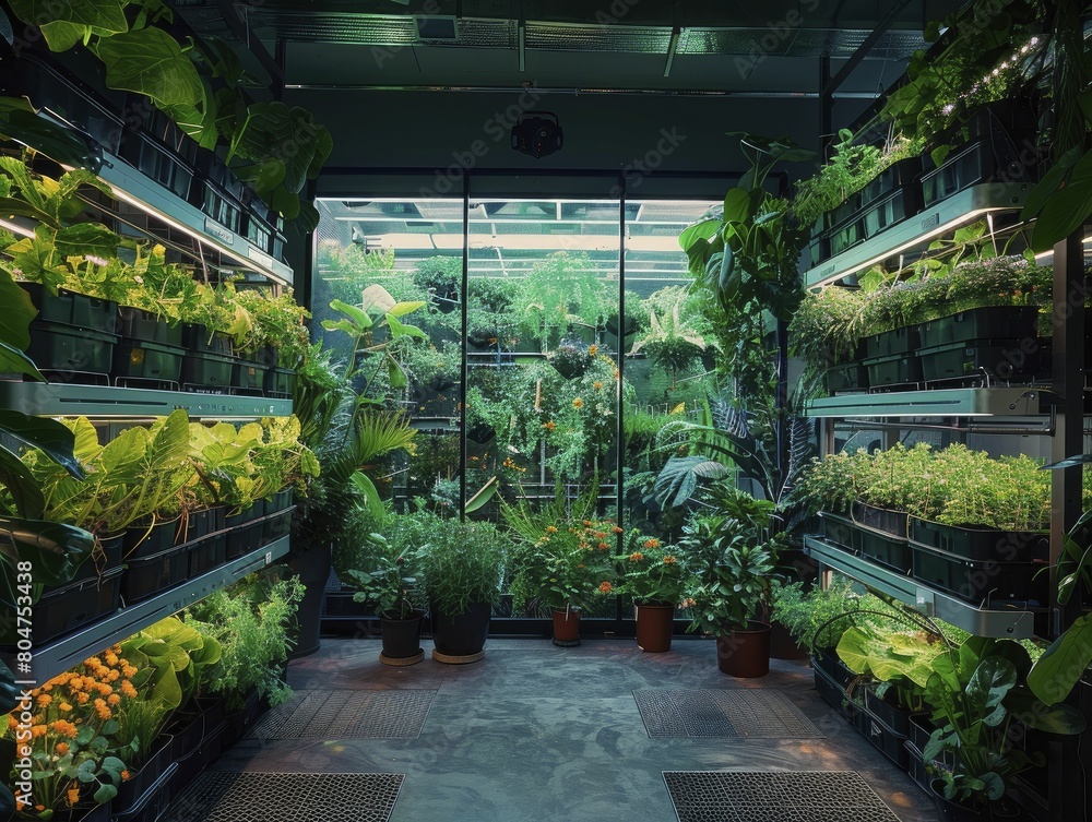 Explore an innovative oasis where technology meets nature through plant health monitoring and controlled climates. Explore an innovative oasis where technology meets nature through plant health monitoring and controlled climates.