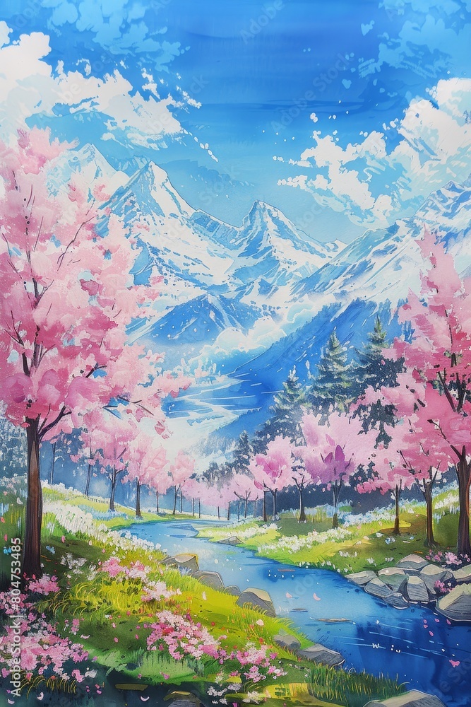 Cherry Blossom Cascade