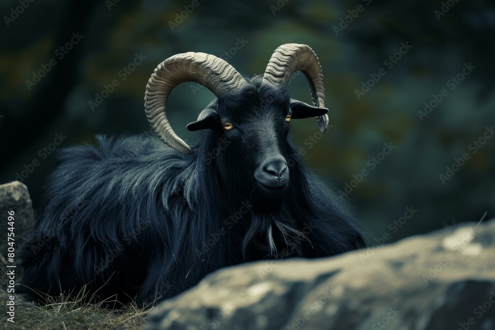 Otherworldly Bathomet goat satana. Cult animal. Generate Ai