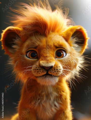 lion, 3D illustration, digital art, realistic, lifelike, detailed, majestic, powerful, predator, mane, roar, king of the jungle, wildlife, safari, African lion, wild animal, CGI, computer-generated, a