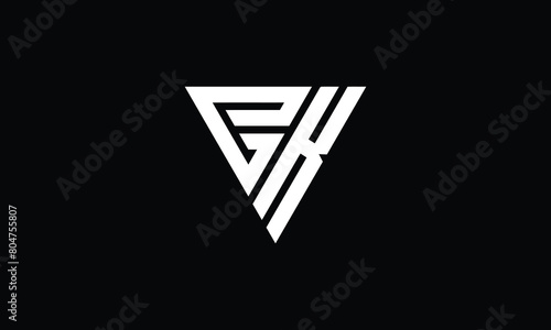 letter GK logo design vector template design