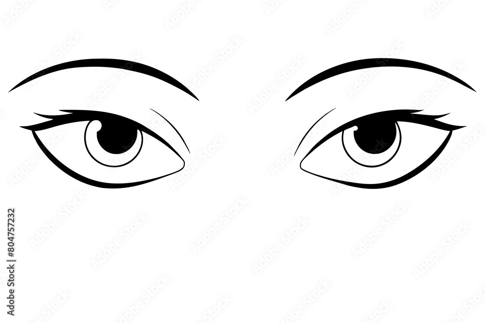 eyes line art silhouette illustration