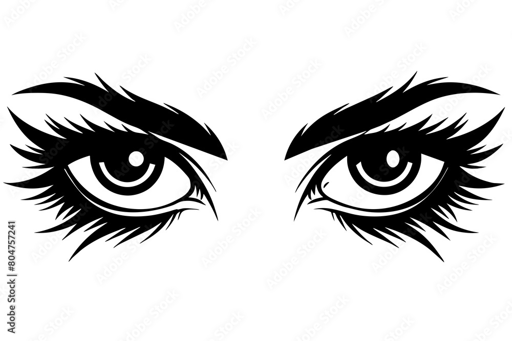 eyes line art silhouette illustration eyes line art silhouette illustration
