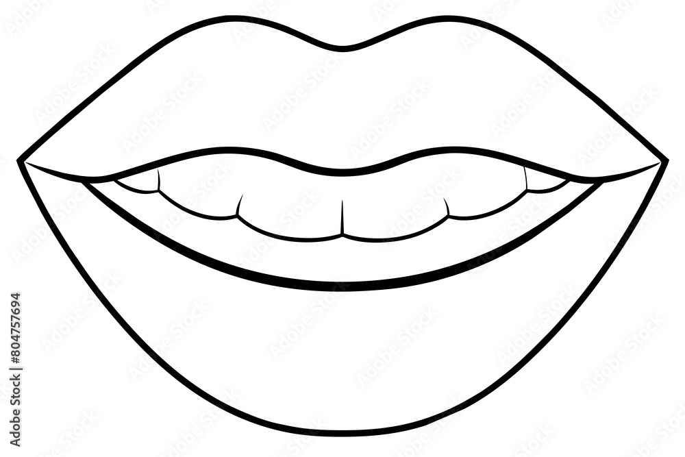 mouth line art silhouette illustration mouth line art silhouette illustration