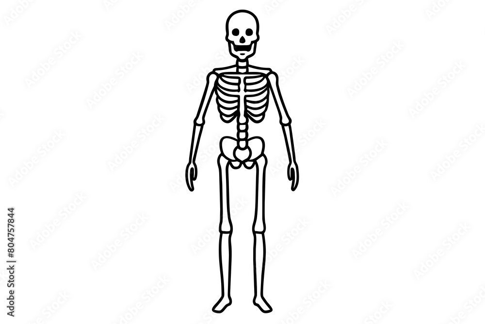 skeleton line art silhouette illustration skeleton line art silhouette illustration