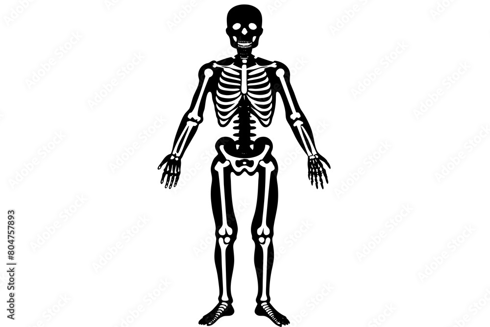 skeleton line art silhouette illustration skeleton line art silhouette illustration