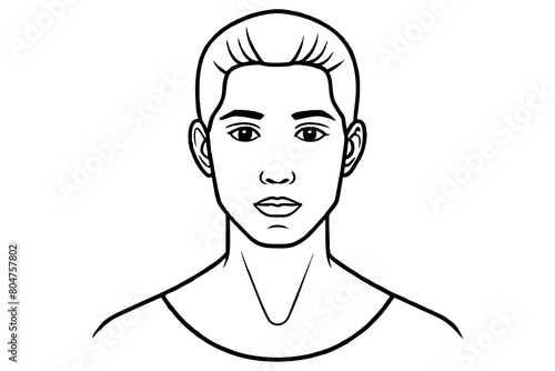 neck line art silhouette illustration